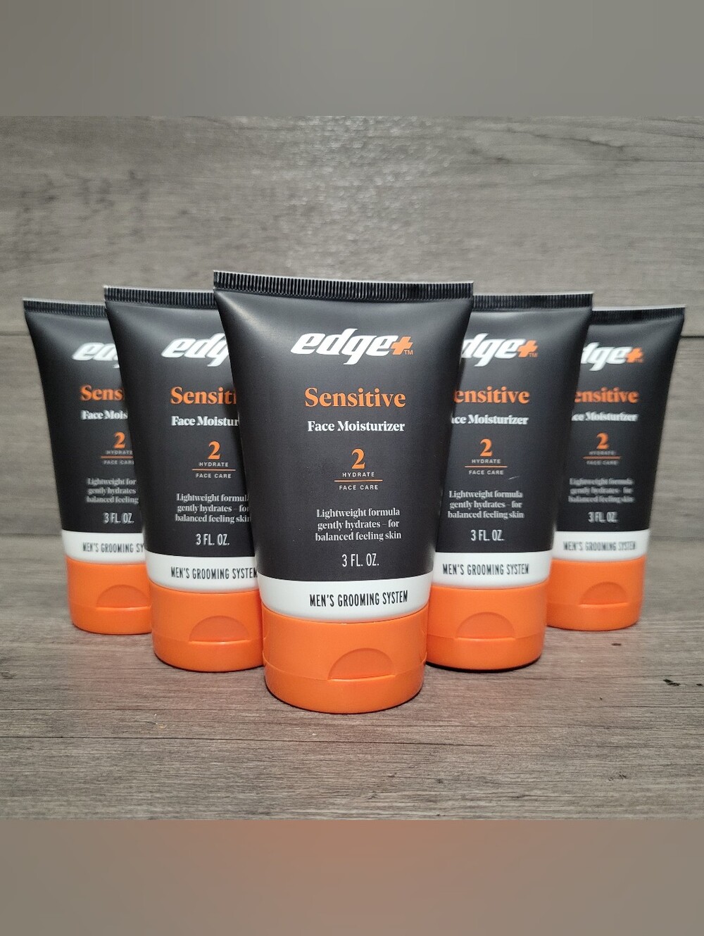 (Lot Of 5) Edge+ Sensitive Men's Face Moisturizer 2 Hydrate - 3 oz New